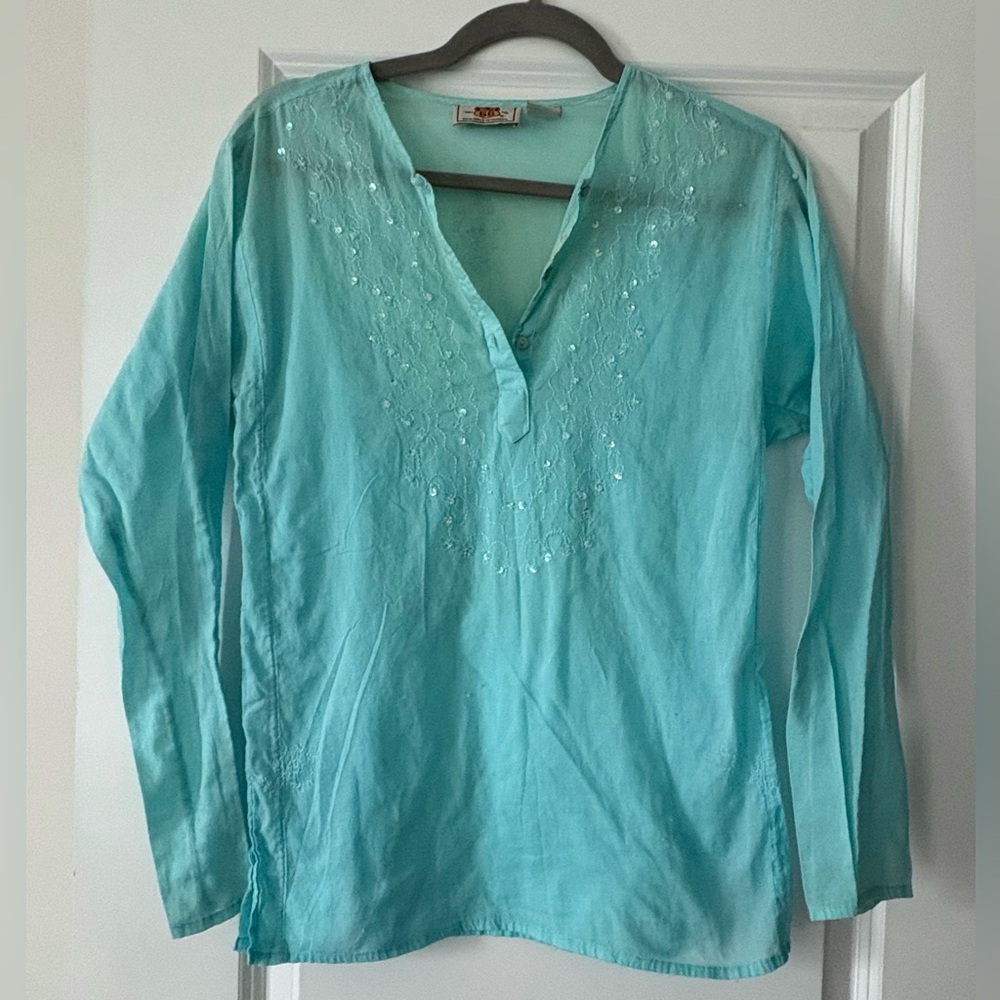 Route 66 semi sheer 100% cotton top